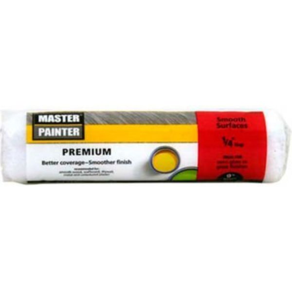 General Paint Master Painter 9" Premium Roller Cover, 1/4" Nap, Knit, Smooth - 697977